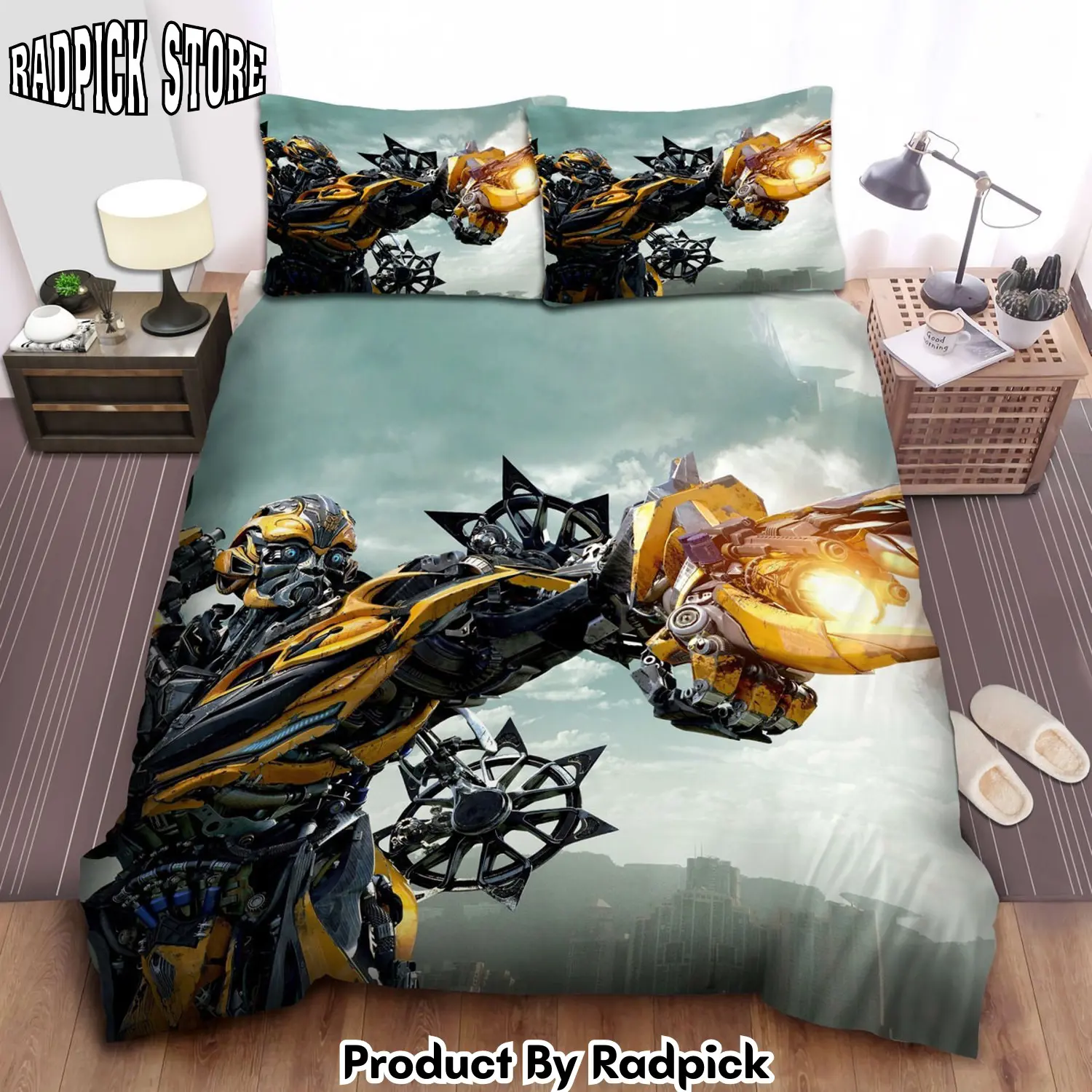 Radpick transformer bumblebee ready to fire duvet cover bedroom sets comfortable bedding sets rp327642